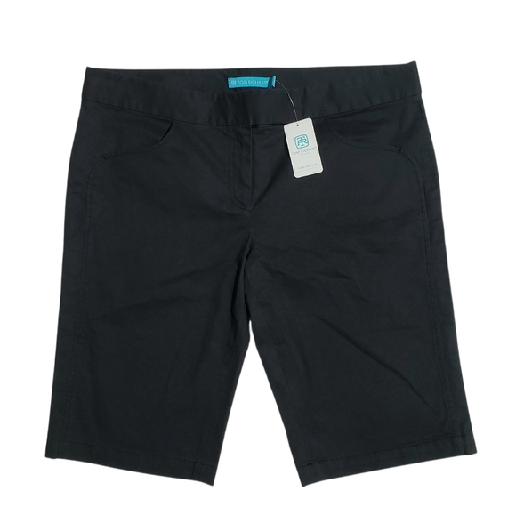 Tori Richard Womens Koa Twill Regan Shorts Black Size 10/36 Waist NWT - Picture 1 of 4